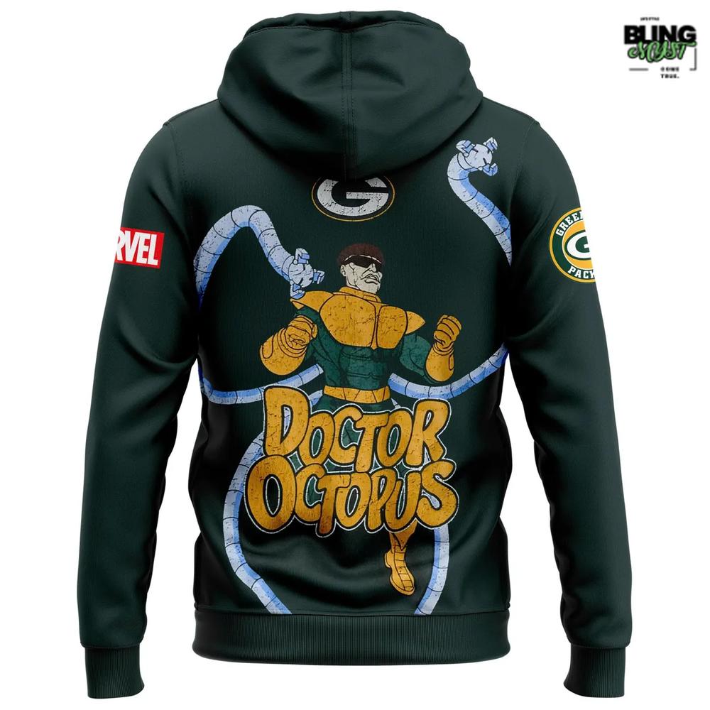 Green Bay Packers x Marvel’s Doctor Octopus Hoodie Green Bay Packers x Marvel’s Doctor Octopus Hoodie