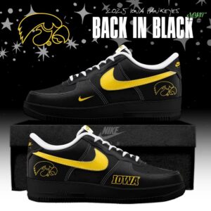 Iowa Hawkeyes Black Gold Air Force 1
