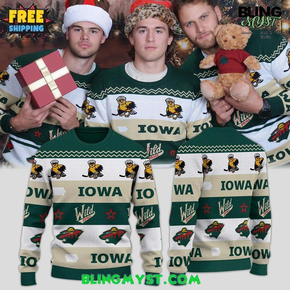 Iowa Wild Tastefully Tacky Holiday 2025 Sweater Iowa Wild Tastefully Tacky Holiday 2025 Sweater