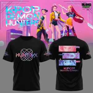 K-Pop Demon Hunters HUNTRIX Black T-Shirt