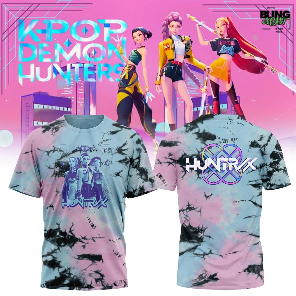 K-Pop Demon Hunters HUNTRIX Tie-Dye T-Shirt K-Pop Demon Hunters HUNTRIX Tie-Dye T-Shirt