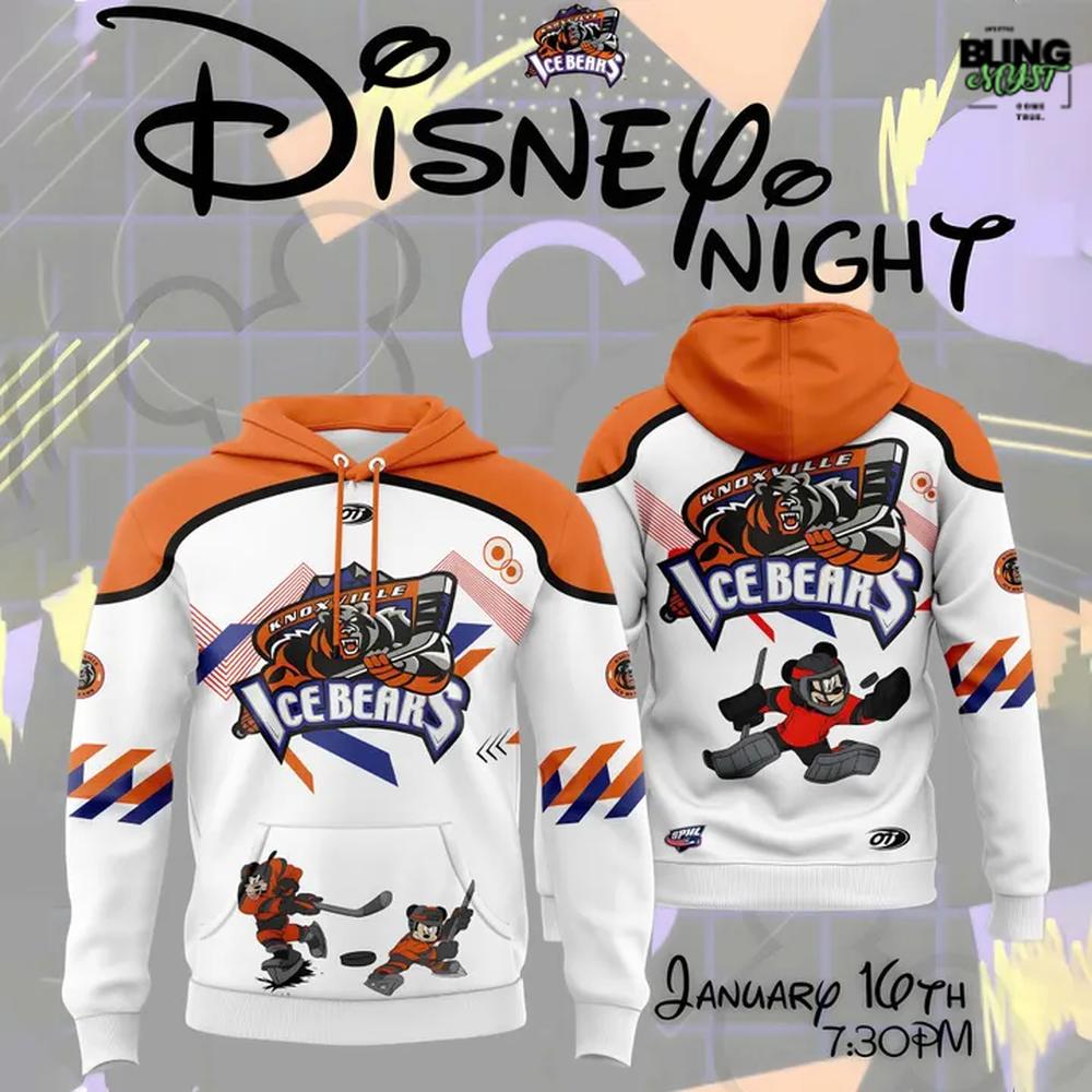 Knoxville Ice Bears Disney Night 2026 Special Edition Hoodie Knoxville Ice Bears Disney Night 2026 Special Edition Hoodie