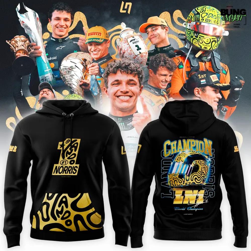 Lando Norris No1 World Drivers’ Champion Hoodie Lando Norris No1 World Drivers’ Champion Hoodie