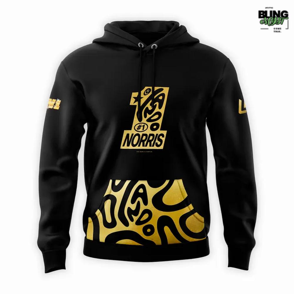Lando Norris No1 World Drivers’ Champion Hoodie Lando Norris No1 World Drivers’ Champion Hoodie