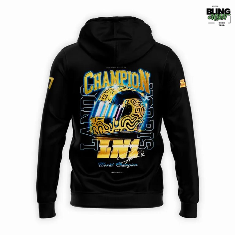 Lando Norris No1 World Drivers’ Champion Hoodie Lando Norris No1 World Drivers’ Champion Hoodie