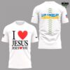 Los Angeles Chargers I Love Jesus - Jesus Love You T-Shirt 1 Los Angeles Chargers I Love Jesus Jesus Love You T Shirt 2