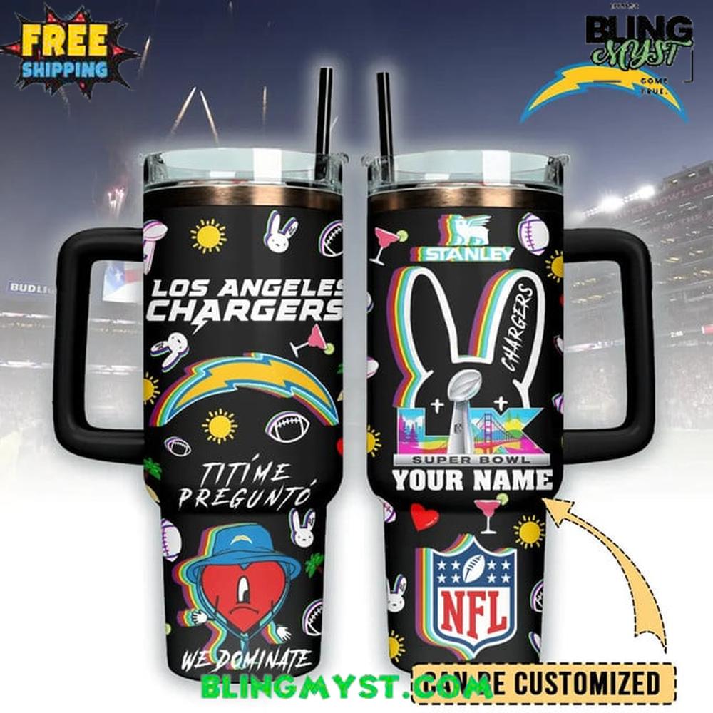 Los Angeles Chargers x Bad Bunny Super Bowl LX Stanley Tumbler Cup Los Angeles Chargers x Bad Bunny Super Bowl LX Stanley Tumbler Cup