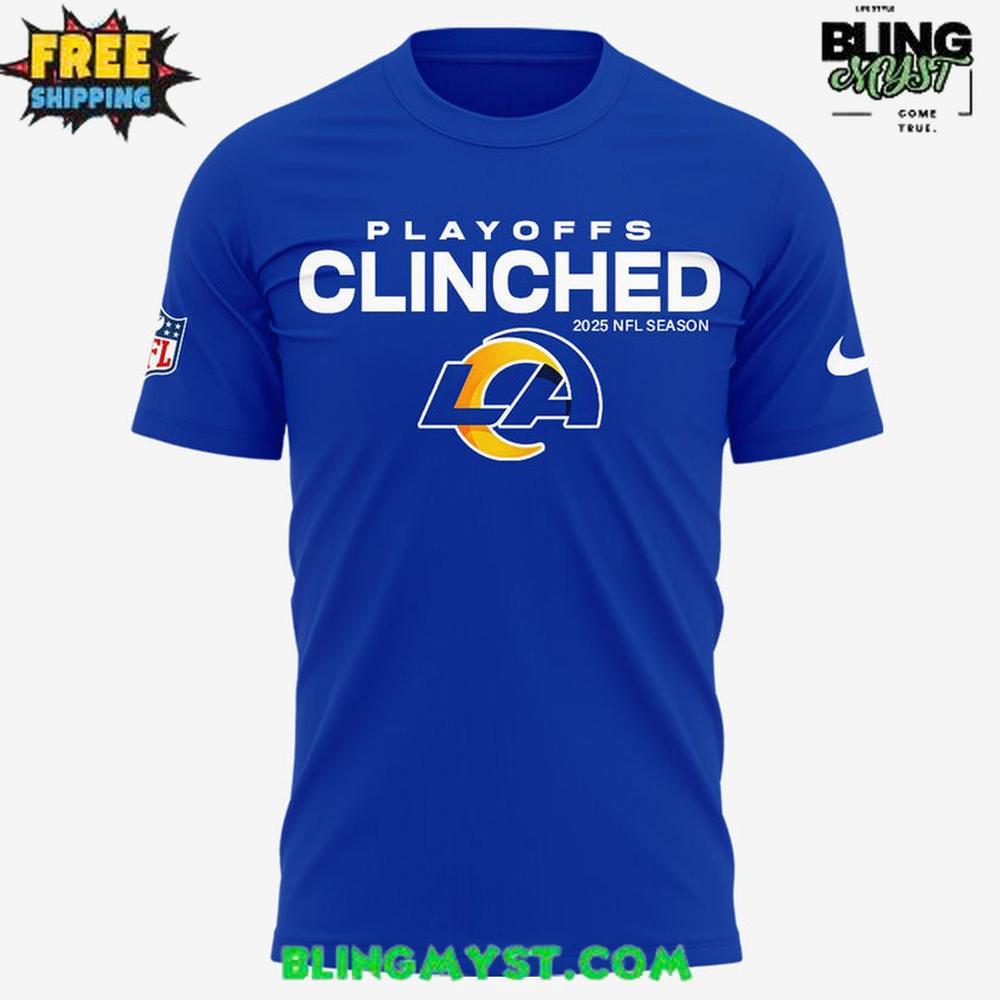 Los Angeles Rams Clinched Playoffs 2025 Special T-Shirt Los Angeles Rams Clinched Playoffs 2025 Special T-Shirt