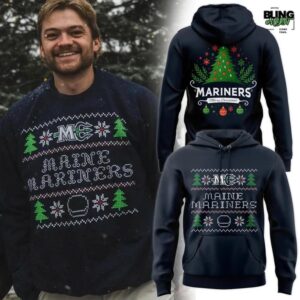 Maine Mariners 2025 Merry Christmas Holiday Special Edition Hoodie
