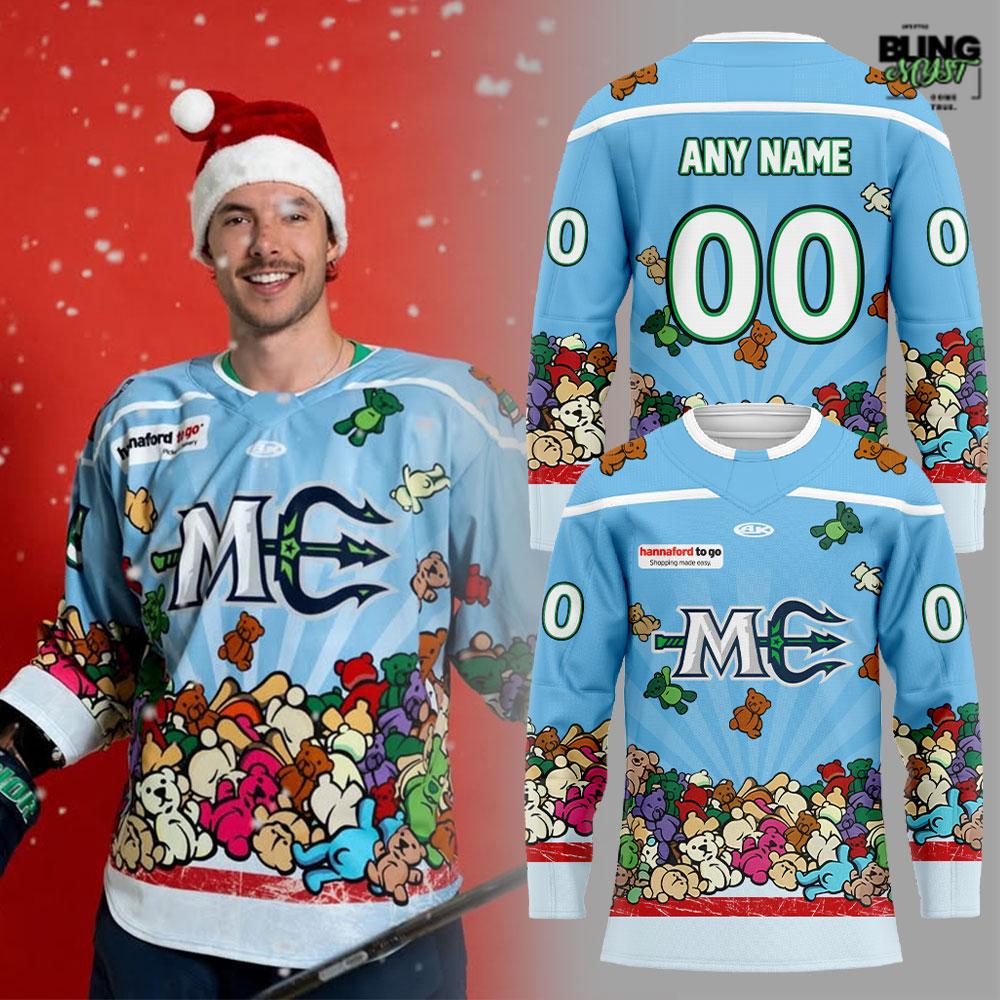 Maine Mariners Teddy Bear Toss Night Edition Hockey Jersey Maine Mariners Teddy Bear Toss Night Edition Hockey Jersey
