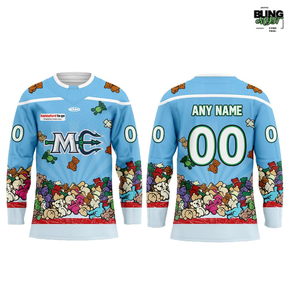 Maine Mariners Teddy Bear Toss Night Edition Hockey Jersey Maine Mariners Teddy Bear Toss Night Edition Hockey Jersey