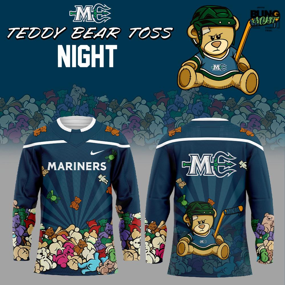 Maine Mariners Teddy Bear Toss Night Edition Hockey Jersey Maine Mariners Teddy Bear Toss Night Edition Hockey Jersey