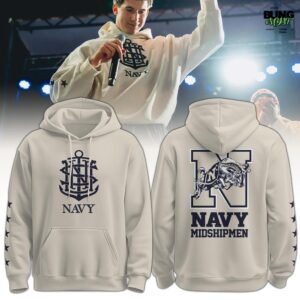 Men’s Under Armour Cream Navy Midshipmen 250th Anniversary Hoodie