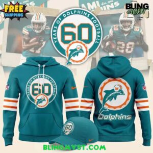 Miami Dolphins 60th Anniversary Celebration Limited Edition Hoodie