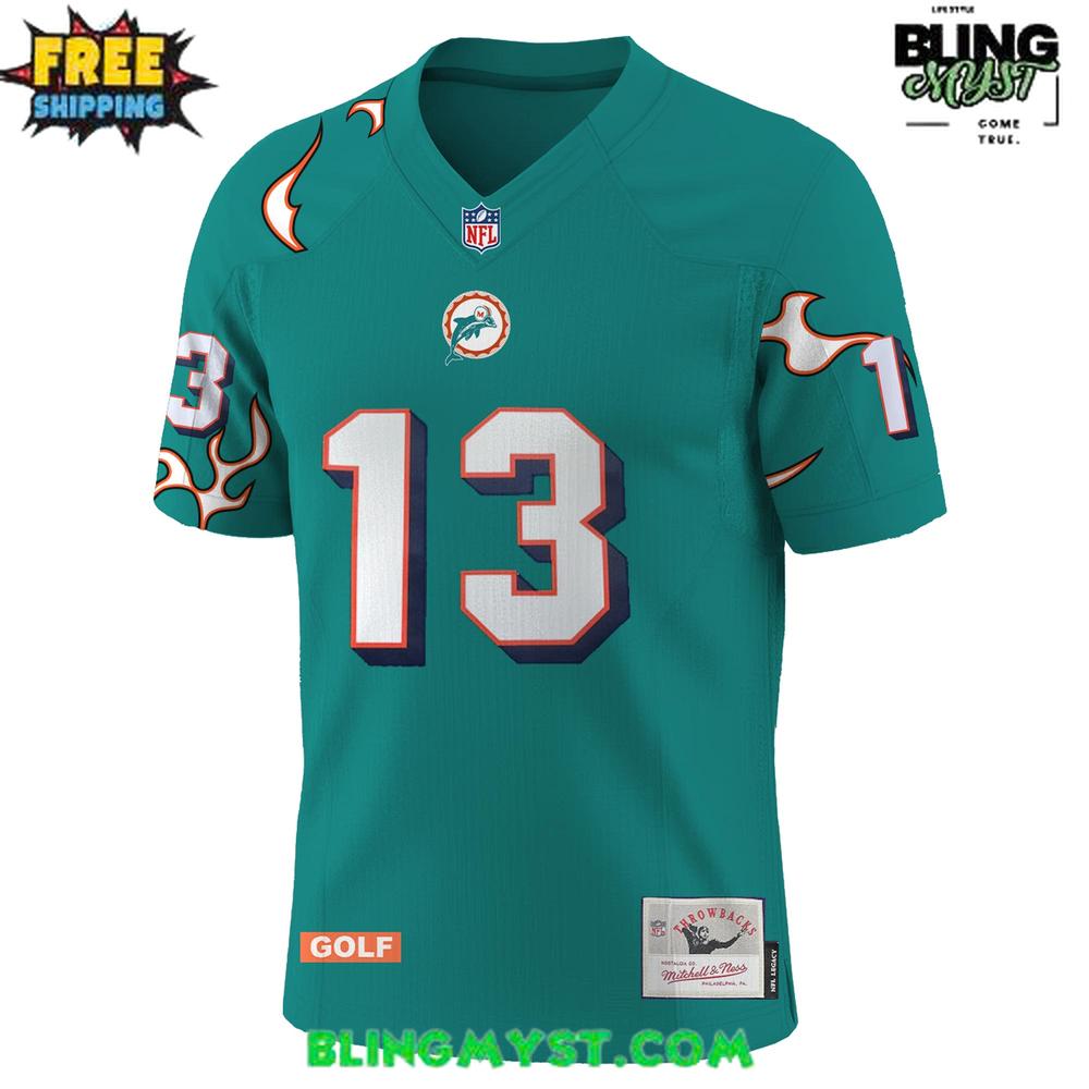 Miami Dolphins GOLF WANG x Mitchell & Ness Limited Edition Football Jersey Miami Dolphins GOLF WANG x Mitchell & Ness Limited Edition Football Jersey