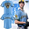 Milwaukee Brewers Powder Blue Uniforms NBA Baseball Jersey 1