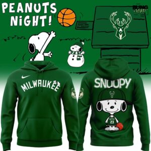 Milwaukee Bucks Peanuts Christmas Night 2025 Hoodie