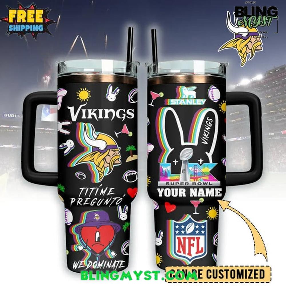 Minnesota Vikings x Bad Bunny Super Bowl LX Stanley Tumbler Cup Minnesota Vikings x Bad Bunny Super Bowl LX Stanley Tumbler Cup