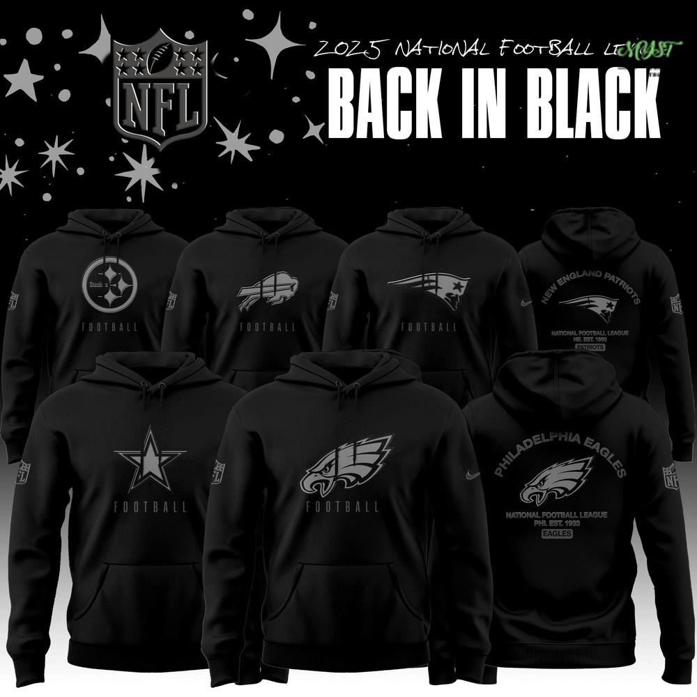 NFL Back In Black 2025 Special Edition Hoodie NFL Back In Black 2025 Special Edition Hoodie