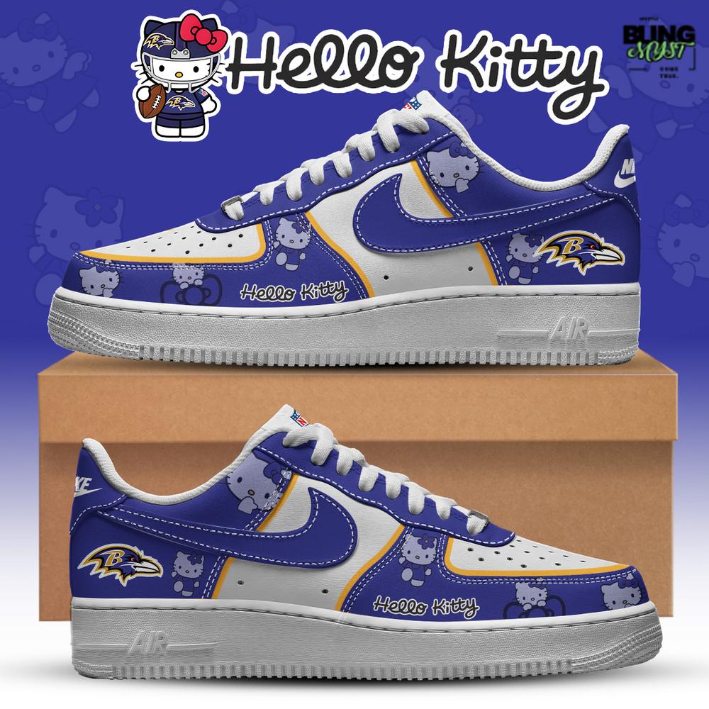 NFL Baltimore Ravens x Hello Kitty Limited Edition Air Force 1 NFL Baltimore Ravens x Hello Kitty Limited Edition Air Force 1