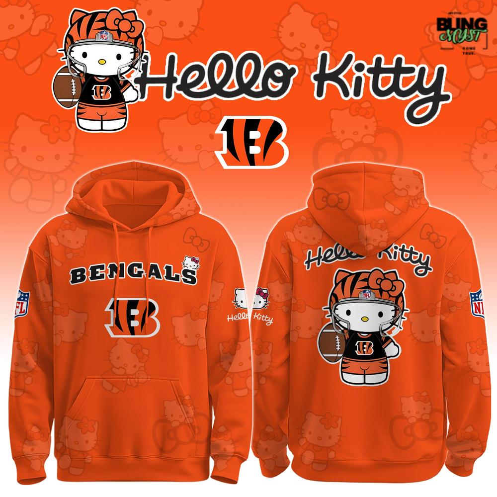 NFL Cincinnati Bengals x Hello Kitty Special Edition Hoodie Collection NFL Cincinnati Bengals x Hello Kitty Special Edition Hoodie Collection