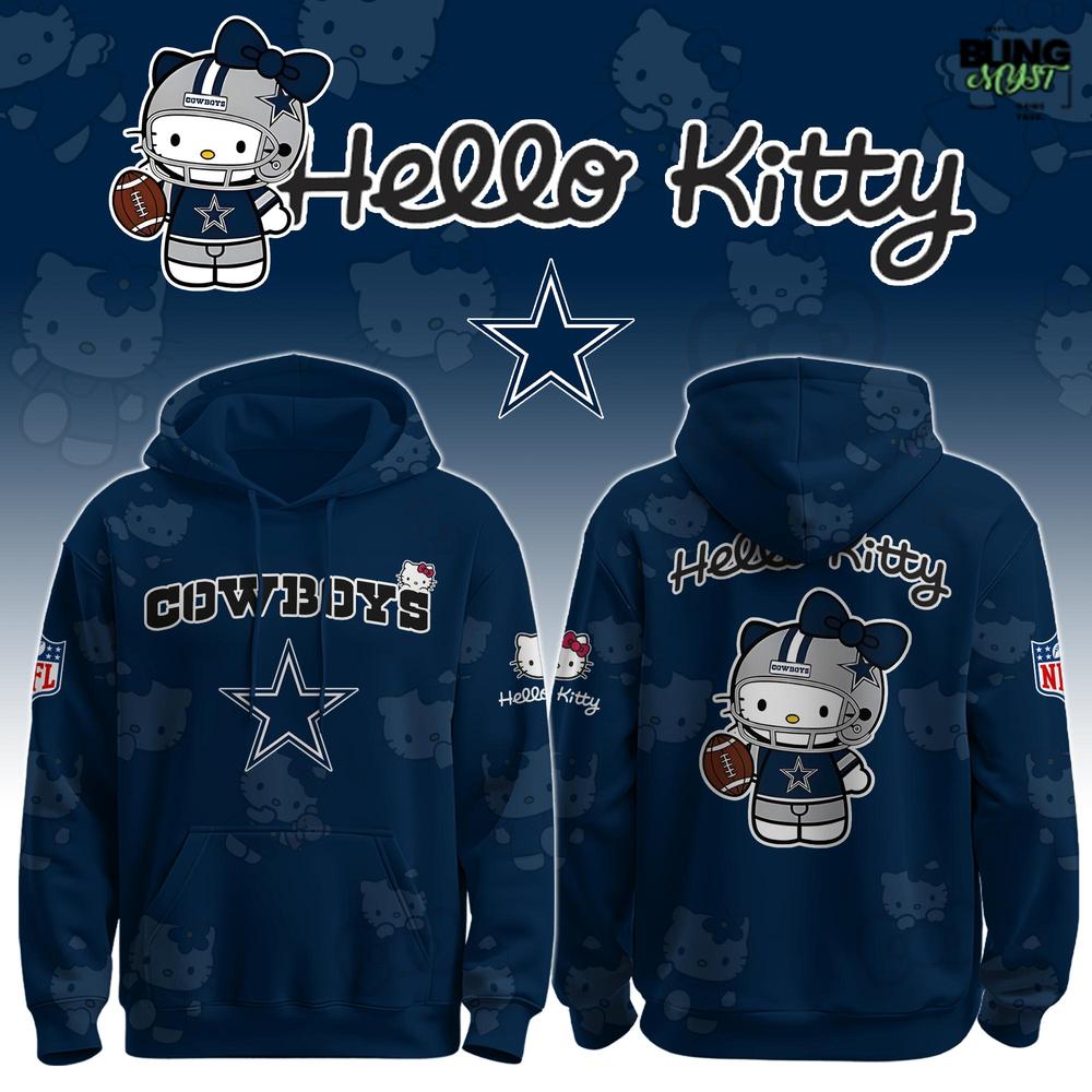 NFL Dallas Cowboys Hello Kitty Special Edition Hoodie NFL Dallas Cowboys Hello Kitty Special Edition Hoodie