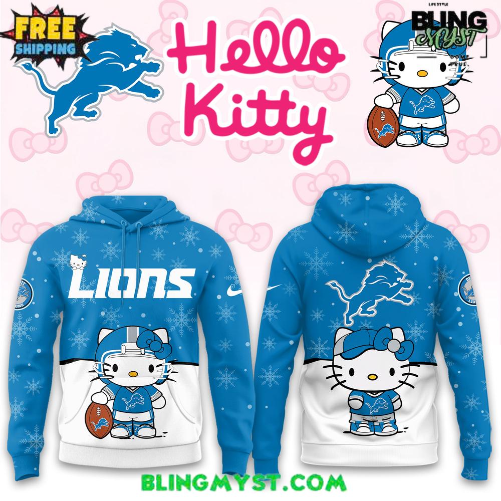 NFL Detroit Lions Hello Kitty Special Edition Hoodie NFL Detroit Lions Hello Kitty Special Edition Hoodie