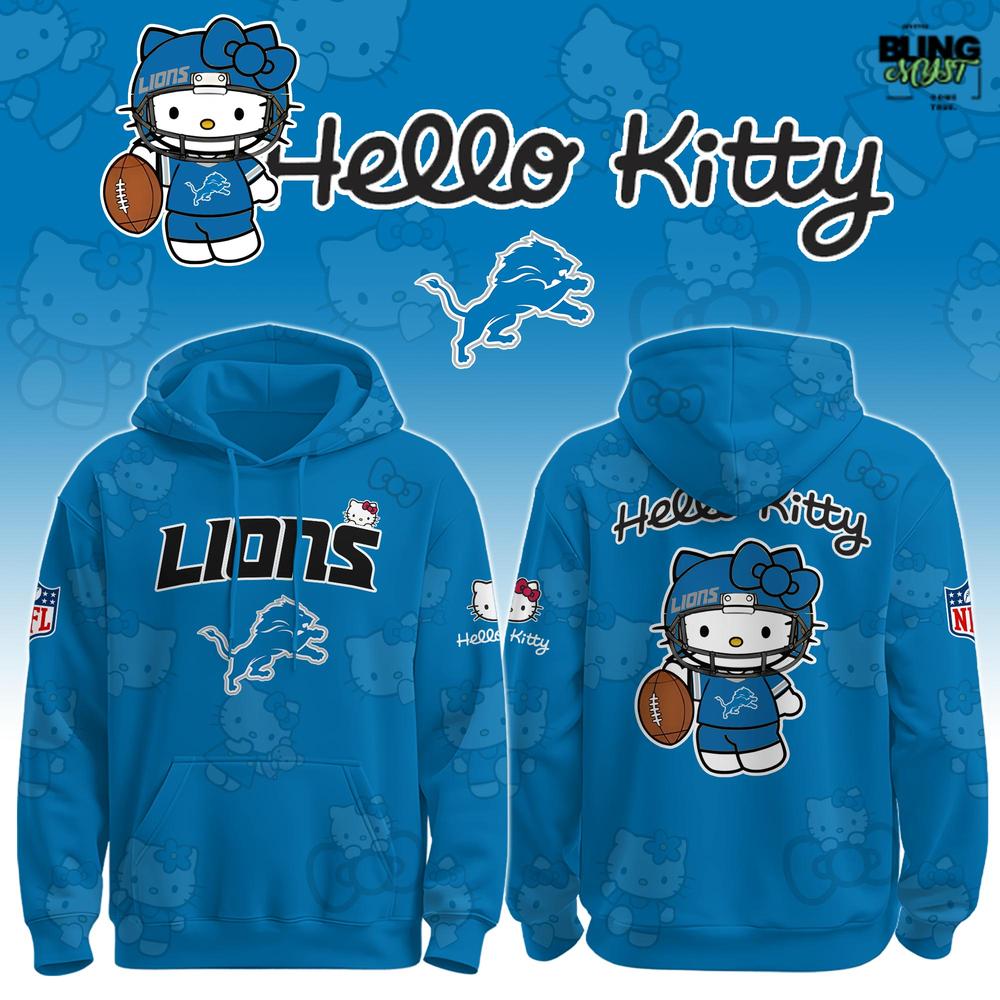 NFL Detroit Lions Hello Kitty Special Edition Hoodie NFL Detroit Lions Hello Kitty Special Edition Hoodie
