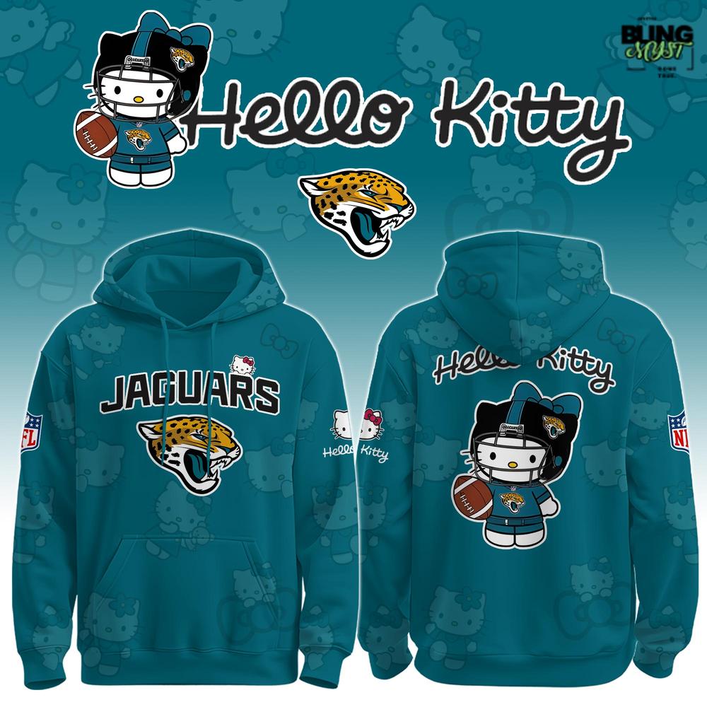 NFL Jacksonville Jaguars Hello Kitty Special Edition Hoodie NFL Jacksonville Jaguars Hello Kitty Special Edition Hoodie