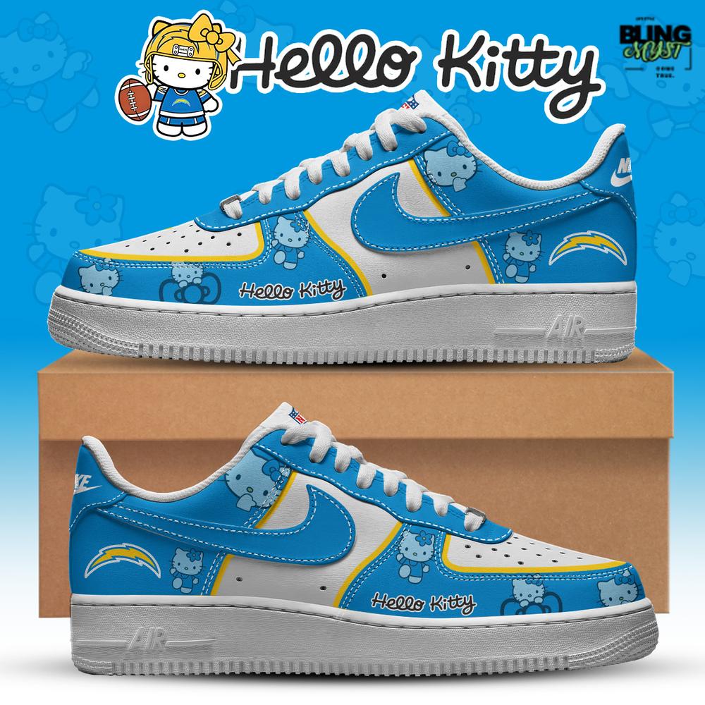 NFL Los Angeles Chargers Hello Kitty Limited Edition Air Force 1 NFL Los Angeles Chargers Hello Kitty Limited Edition Air Force 1