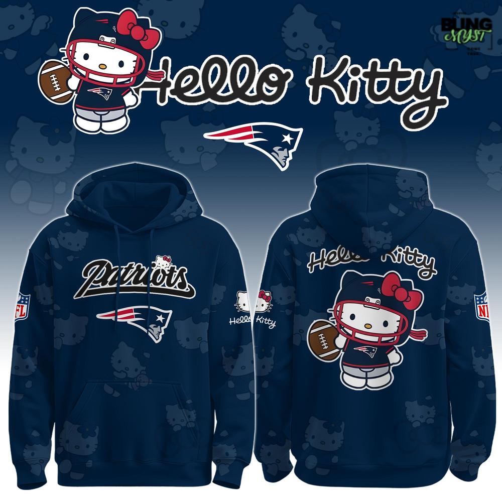 NFL New England Patriots Hello Kitty Special Edition Hoodie NFL New England Patriots Hello Kitty Special Edition Hoodie
