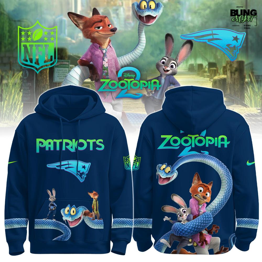 New England Patriots x Zootopia 2 Limited Edition Hoodie New England Patriots x Zootopia 2 Limited Edition Hoodie