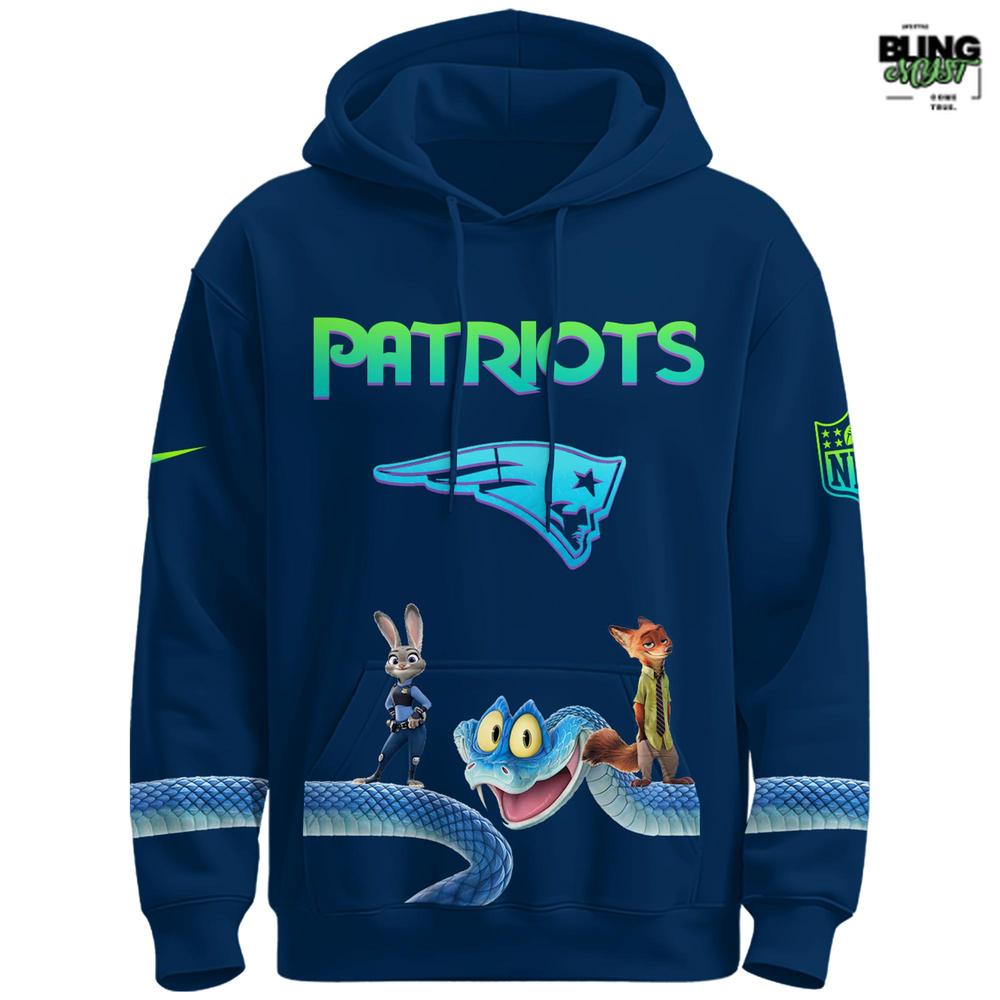 New England Patriots x Zootopia 2 Limited Edition Hoodie New England Patriots x Zootopia 2 Limited Edition Hoodie