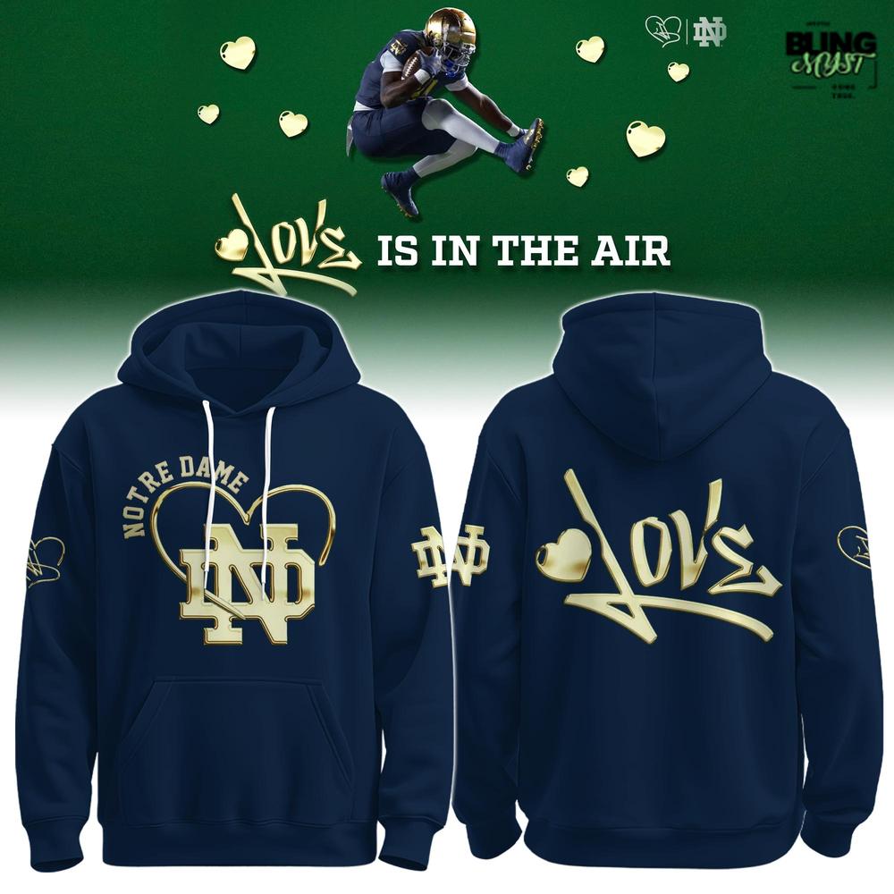 Notre Dame Fighting Irish Love Is In The Air Special Edition Hoodie Notre Dame Fighting Irish Love Is In The Air Special Edition Hoodie