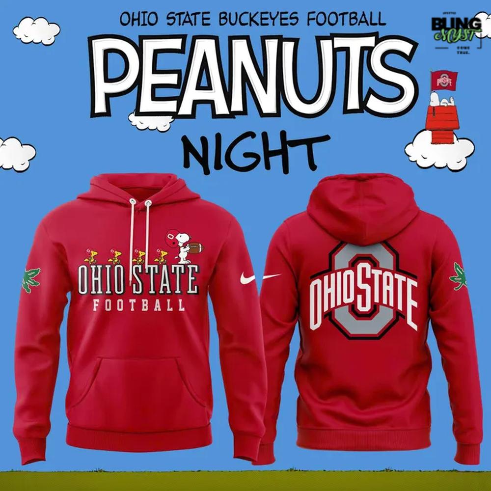Ohio State Buckeyes x Peanuts Night Edition Hoodie Ohio State Buckeyes x Peanuts Night Edition Hoodie