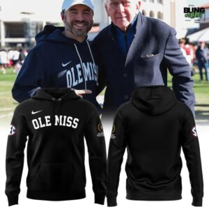Ole Miss Football Coach Golding Playoff First Round Hoodie