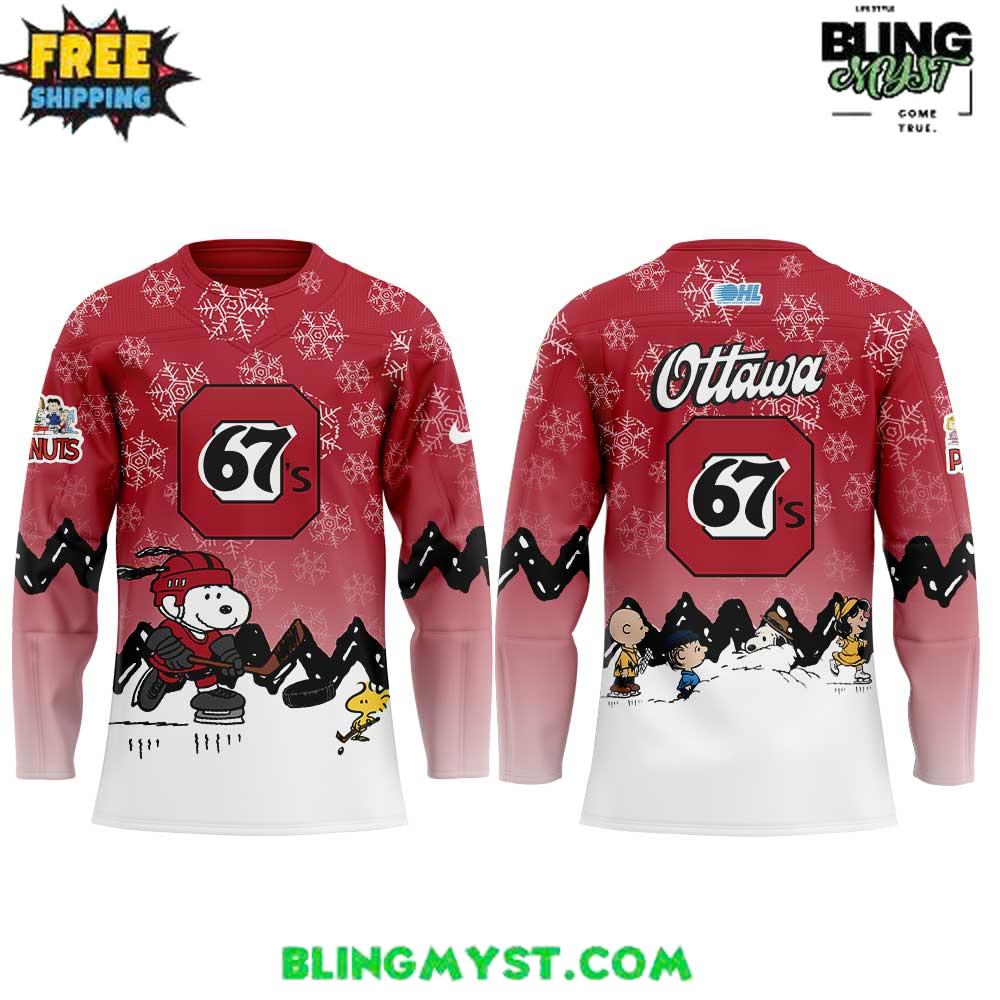 Ottawa 67’s x Snoopy and Peanuts Special Hockey Jersey Ottawa 67’s x Snoopy and Peanuts Special Hockey Jersey
