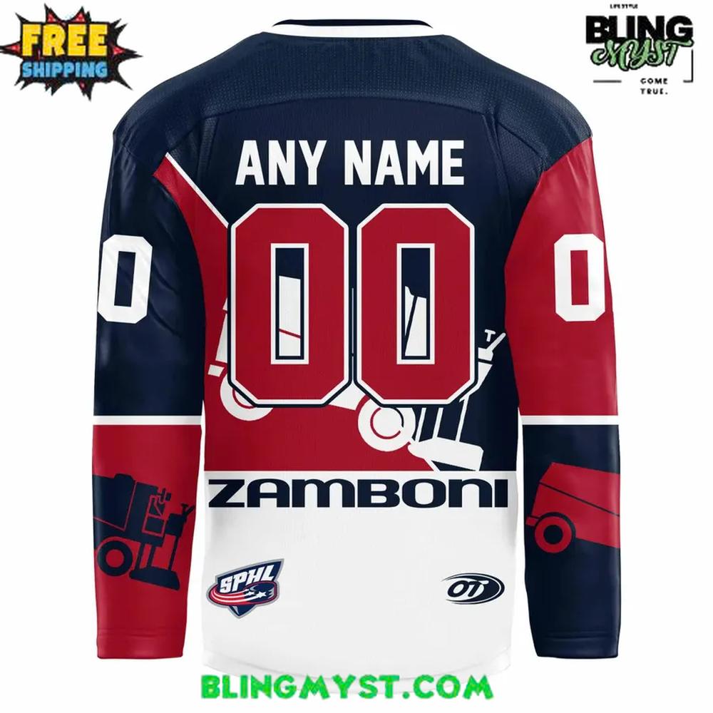 Peoria Rivermen Zamboni replica Special Hockey Jersey Peoria Rivermen Zamboni replica Special Hockey Jersey