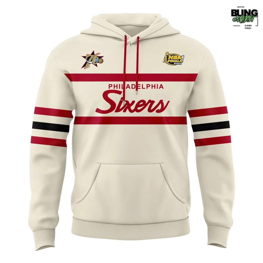 Philadelphia 76ers Hardwood Classics NBA Finals 2001 Hoodie Philadelphia 76ers Hardwood Classics NBA Finals 2001 Hoodie