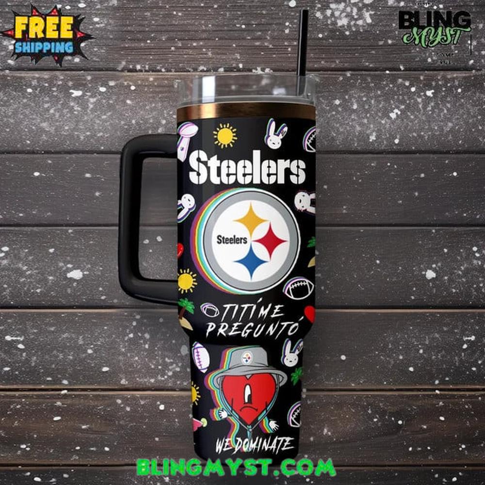 Pittsburgh Steelers x Bad Bunny Super Bowl LX Stanley Tumbler Cup Pittsburgh Steelers x Bad Bunny Super Bowl LX Stanley Tumbler Cup