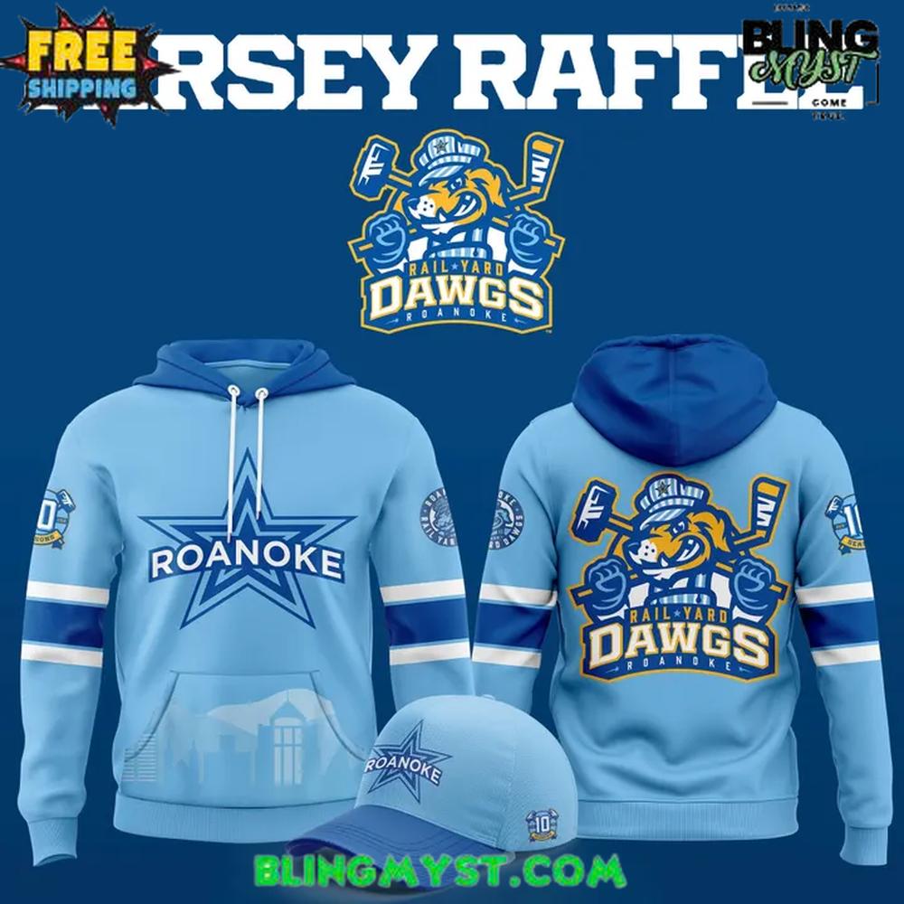 Roanoke Rail Yard Dawgs Light Blue Pro Edition Hoodie Roanoke Rail Yard Dawgs Light Blue Pro Edition Hoodie