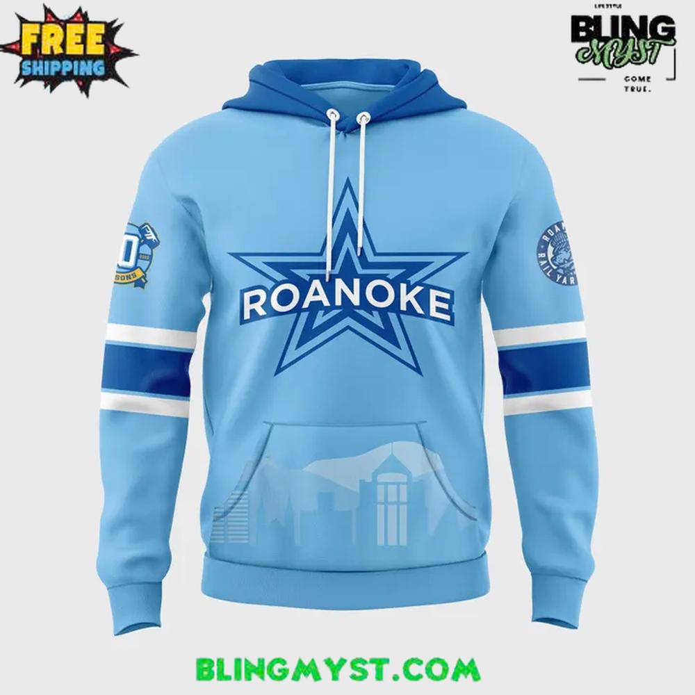 Roanoke Rail Yard Dawgs Light Blue Pro Edition Hoodie Roanoke Rail Yard Dawgs Light Blue Pro Edition Hoodie