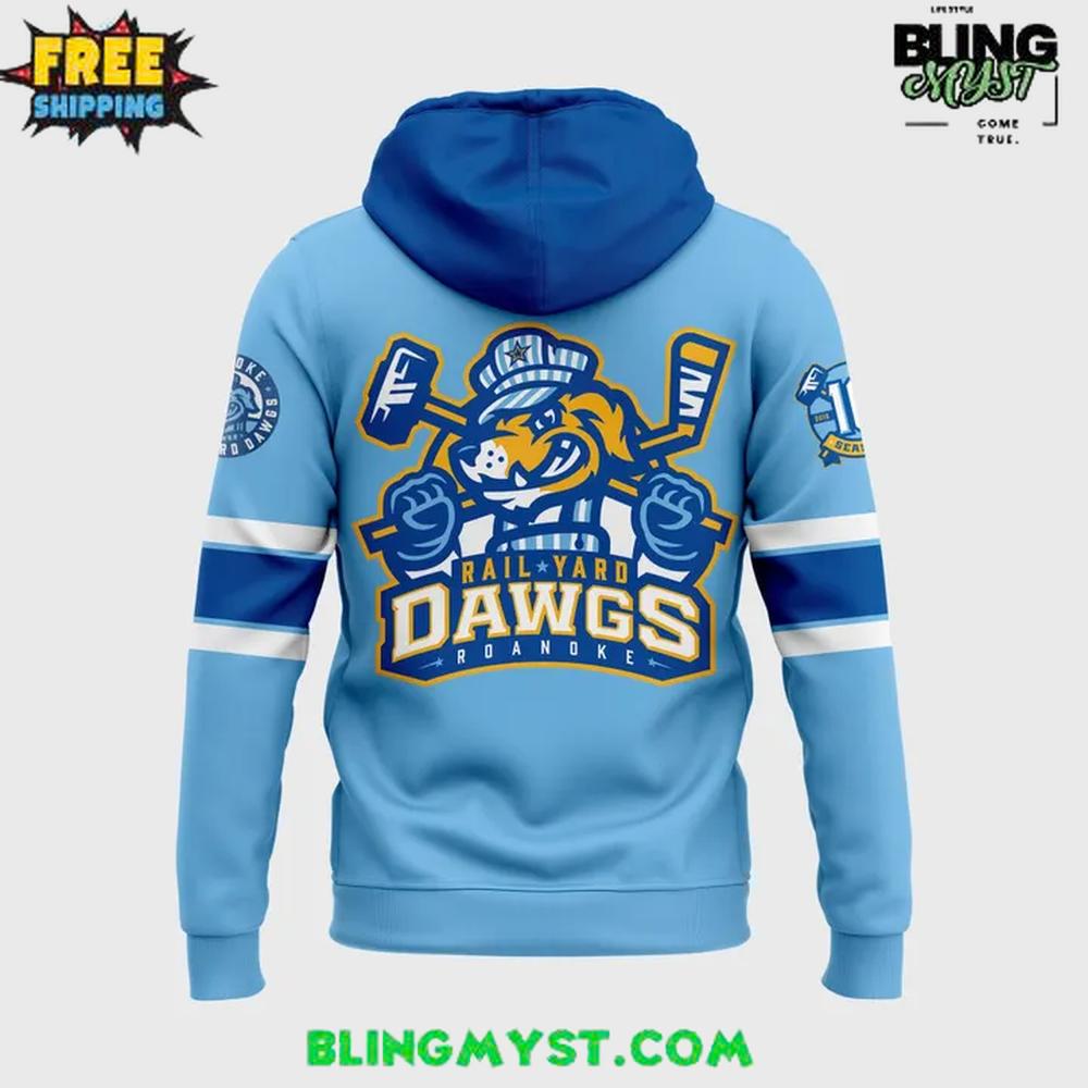 Roanoke Rail Yard Dawgs Light Blue Pro Edition Hoodie Roanoke Rail Yard Dawgs Light Blue Pro Edition Hoodie