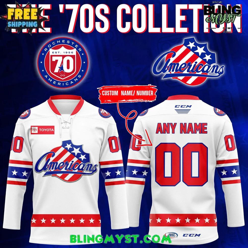 Rochester Americans The ’70s Colletion Special Edition Hockey Jersey Rochester Americans The ’70s Colletion Special Edition Hockey Jersey