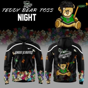 Savannah Ghost Pirates Teddy Bear Toss Night Edition Hoodie
