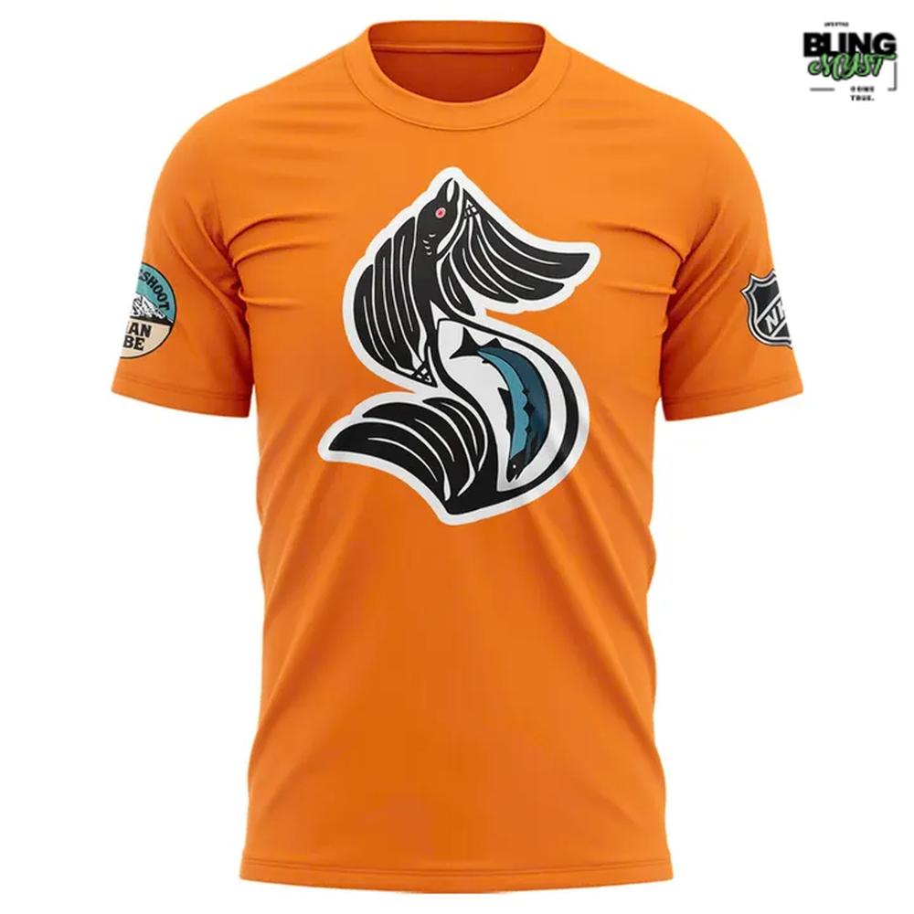 Seattle Kraken Indigenous Peoples Night 2025-26 T-Shirt Seattle Kraken Indigenous Peoples Night 2025-26 T-Shirt