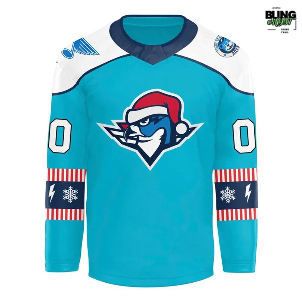 Springfield Thunderbirds Merry Christmas Holiday 2025 Hockey Jersey Springfield Thunderbirds Merry Christmas Holiday 2025 Hockey Jersey