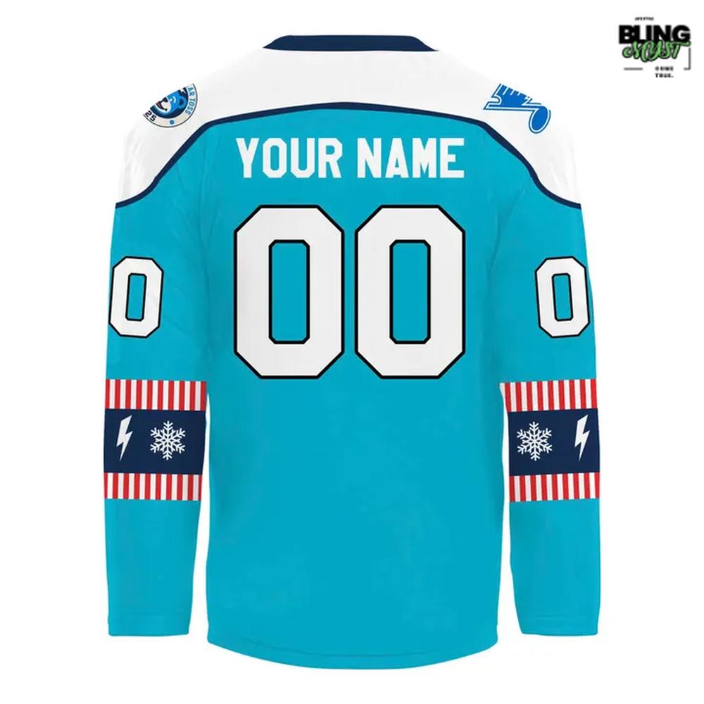Springfield Thunderbirds Merry Christmas Holiday 2025 Hockey Jersey Springfield Thunderbirds Merry Christmas Holiday 2025 Hockey Jersey