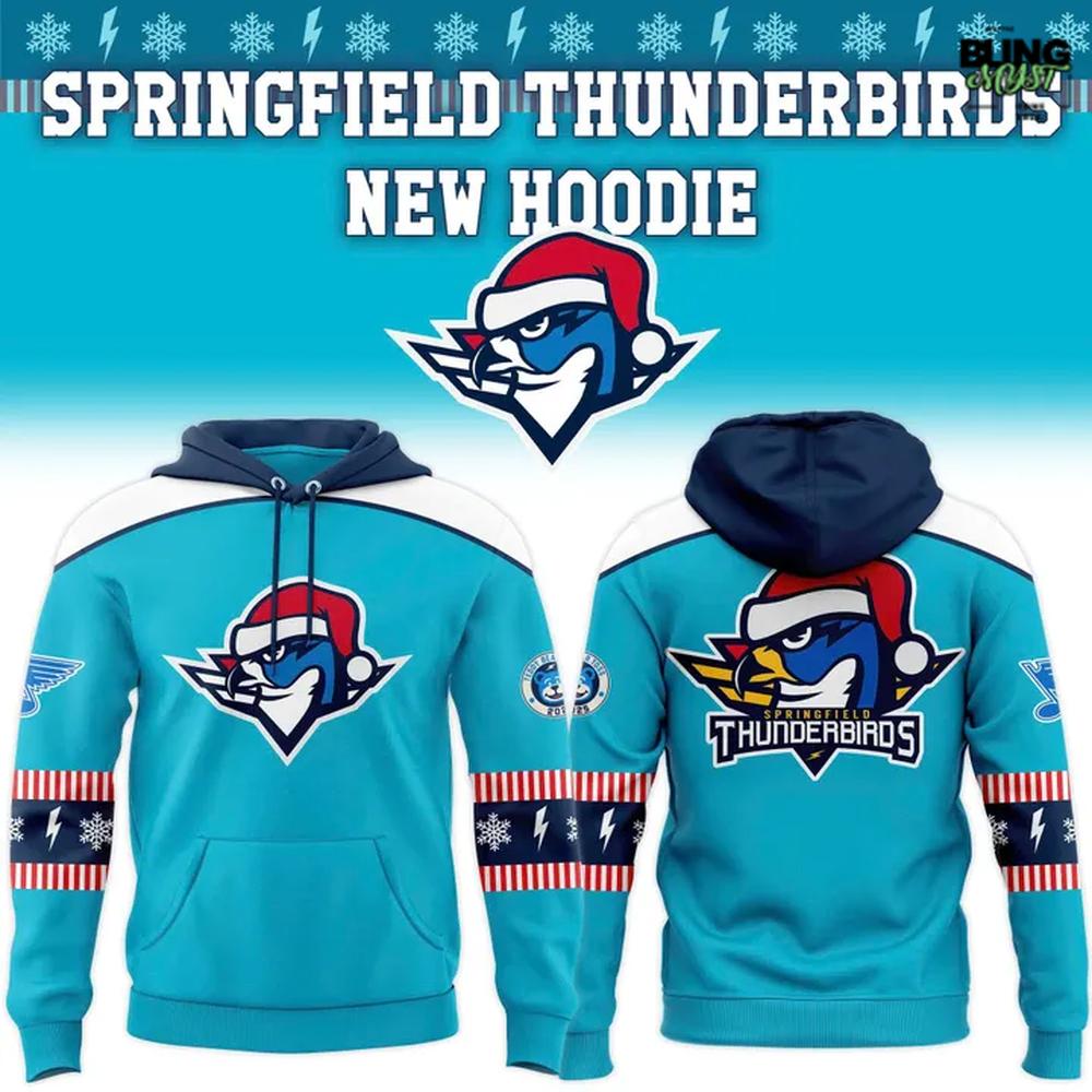 Springfield Thunderbirds Merry Christmas Holiday 2025 Hoodie Springfield Thunderbirds Merry Christmas Holiday 2025 Hoodie