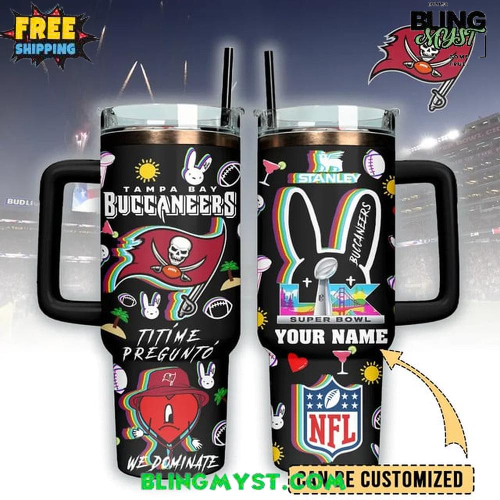 Tampa Bay Buccaneers x Bad Bunny Super Bowl LX Stanley Tumbler Cup Tampa Bay Buccaneers x Bad Bunny Super Bowl LX Stanley Tumbler Cup